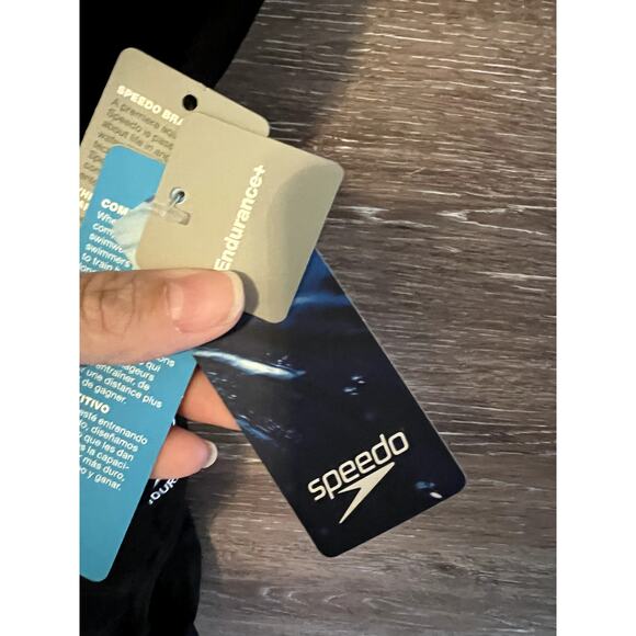 Speedo Endurance Swimsuit Black Size 10/36 Competition NEW one piece opened back - Picture 3 of 8